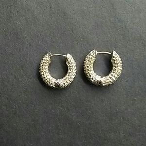 Michael Kors Rhinestone Huggie Earrings